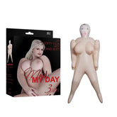 Maid My Day Doll Lofty Lelia Flesh Inflatable Love Doll with Large Breasts and Three Love Holes Body Safe PVC Material Dolls - Inflatable